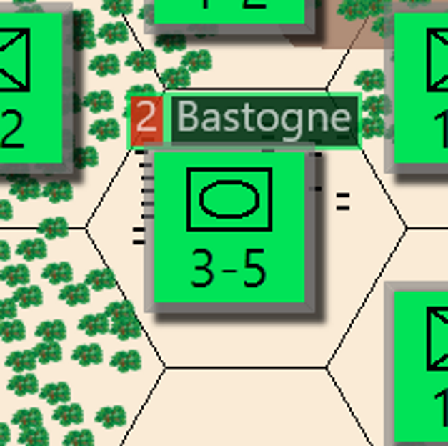 Battle Of The Bulge - Draft Map - Bastogne Close up